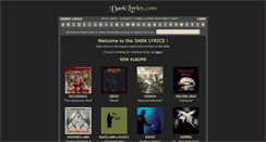 Desktop Screenshot of darklyrics.com
