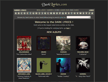 Tablet Screenshot of darklyrics.com